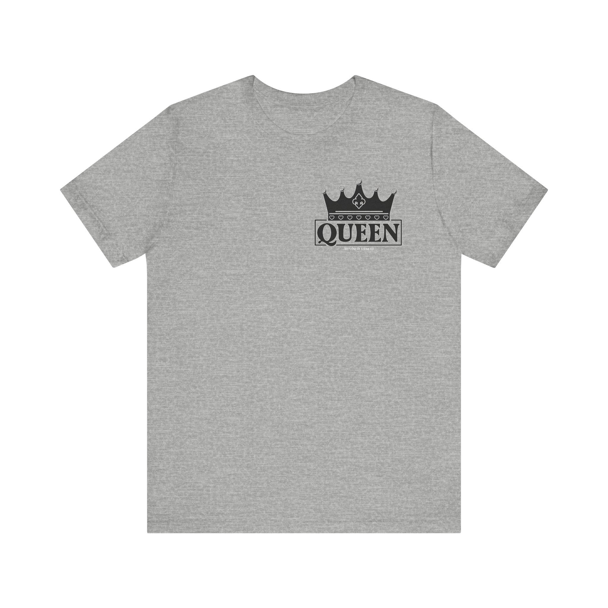 Queen with her King Valentine Casual Soft Unisex Jersey Crew Neck Short Sleeve Tee